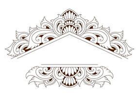 Classic style frame design with exquisite engraving and luxury vector