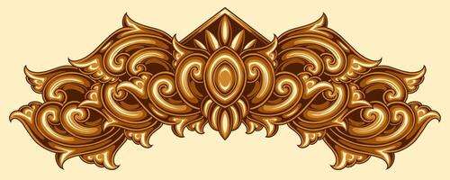 Classic style frame design with exquisite engraving and luxury vector