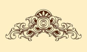 Classic vintage ornament frame vector