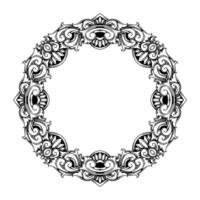 Classic vintage ornament frame vector