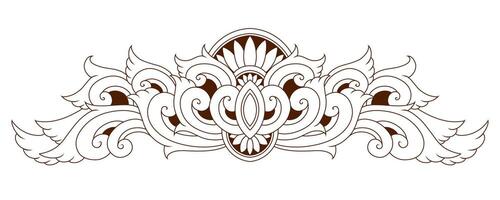 Classic style frame design with exquisite engraving and luxury vector