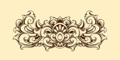 Classic style frame design with exquisite engraving and luxury vector