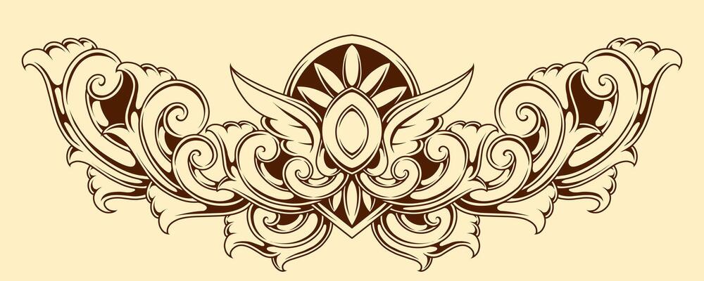 Free Classic vintage ornament frame