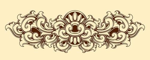 Classic style frame design with exquisite engraving and luxury vector