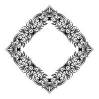 Classic vintage ornament frame vector