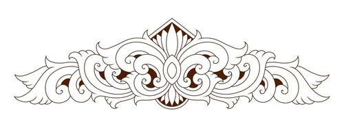 Classic style frame design with exquisite engraving and luxury vector
