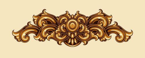 Classic style frame design with exquisite engraving and luxury vector