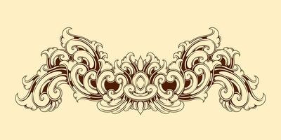 Free Classic vintage ornament frame vector