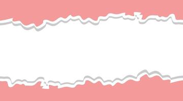 Tear off half a sheet of retro colored paper from the bottom. Vector template paper design.