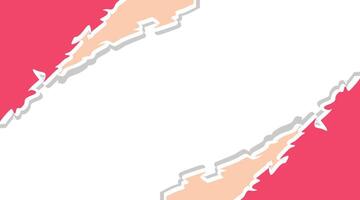 Tear off half a sheet of retro colored paper from the bottom. Vector template paper design.