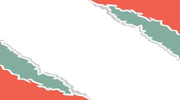 Tear off half a sheet of retro colored paper from the bottom. Vector template paper design.