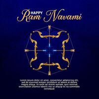 happy ram navami illustration with gradient color vector