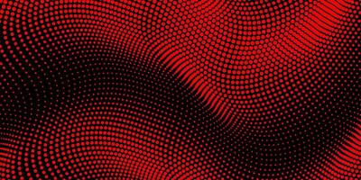 Abstract swirl halftone background with red and black color vector