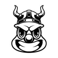 Clown Viking Outline Version vector