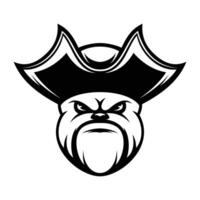 Bulldog Pirates Outline Version vector
