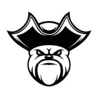 Bulldog Pirates Outline Version vector