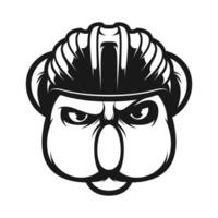 Koala Bicycle Helmet Outline Version vector