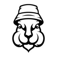 Rabbit Bucket Hat Outline Version vector