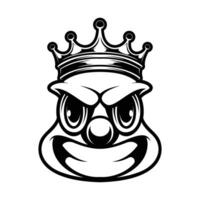 Clown King Outline Version vector