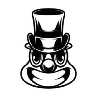 Clown Top Hat Outline Version vector