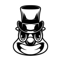 Clown Top Hat Outline Version vector