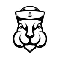 Rabbit Sailor Outline Version vector