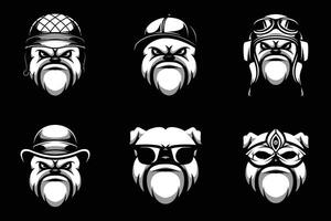 Bulldog Bundle Black and White vector