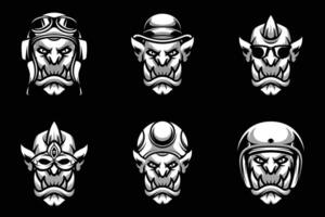 Ogre Bundle Black and White vector