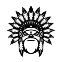 Bulldog Apache Outline Version vector