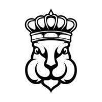 Rabbit Crown Outline Version vector