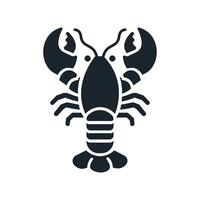 Lobster icon. Sea products, crayfish. Isolated vector illustration