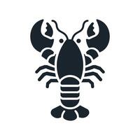 Lobster icon. Sea products, crayfish. Isolated vector illustration