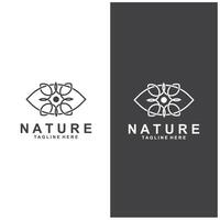 sencillo flor logo naturaleza logo resumen diseño vector