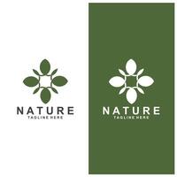 simple flower logo  nature logo  abstract  design vector