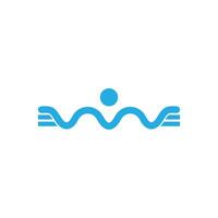 Wave logo vector template symbol design