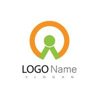 comunidad, red y social logo personas diseño vector