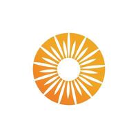 Sun logo vector template symbol design