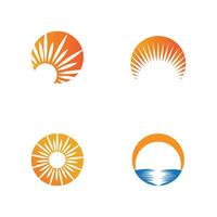 Sun logo vector template symbol design