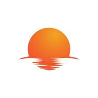 Sun logo vector template symbol design