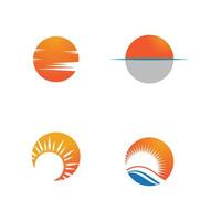 Sun logo vector template symbol design