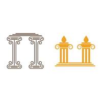 Column logo vector template symbol element design