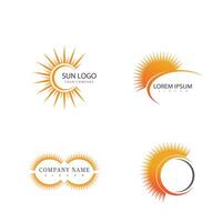 Sun logo vector template symbol design