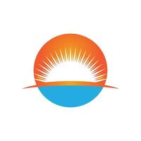 Sun logo vector template symbol design