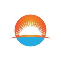 Sun logo vector template symbol design