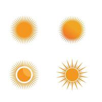 Sun logo vector template symbol design