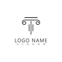 Column logo vector template symbol element design