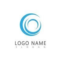 Wave logo vector template symbol design