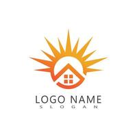 Sun logo vector template symbol design