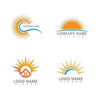 Sun logo vector template symbol design