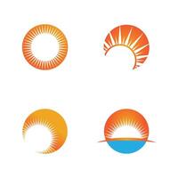 Sun logo vector template symbol design